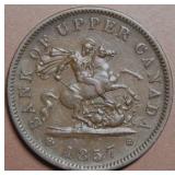Canada PC-6D Upper Canada 1857 Penny Token Br719