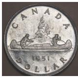 Canada Silver Dollar 1951