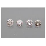 1.1tcw  4 Lab Diamonds  3.8-4.1mm