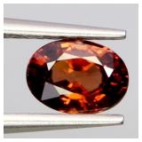 Oval Cut Natural Unheated Top Orange Zircon Tanzan