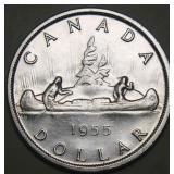 Canada Silver Dollar 1955