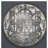 Canada 50 Cents 1949 Hoof over 9
