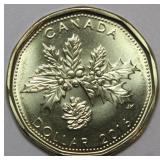 Canada $1 2016 Christmas  Uncirculated