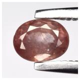 0.44ct 4.5x3.5mm Oval Natural Purplish Pink Zircon