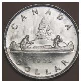 Canada Silver Dollar 1953 NSF SWL Uncirculated