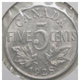 Canada 5 Cents 1928