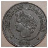 France 5 Centimes 1871A