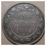 Canada Large Cent 1876H