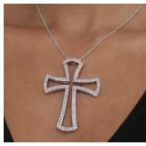 Silver 2.3g Cz Cross Pendant Retail Value