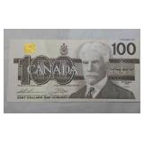 Canada $100 Banknote 1988 BC-60a-i Thiessen Crow