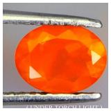 Oval Cut 100% Natural Hot Rainbow Orange Fire Opal