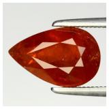 3.24ct 10.8x7mm Pear Natural Orange Spessartite Ga