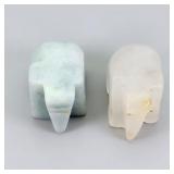 Pair 2pcs 50.33ct 17x14mm Elephant Carving Natural