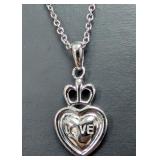 Silver 2.53g Genuine Diamond 0.01ct Necklace