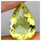Pear Cut Natural Unheated Lemon Quartz Brazil 18.8