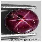 Oval Cab 100% Natural Red 6 Rays Star Ruby Africa