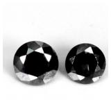 Pair 2pcs 0.08ct 2mm Round Brilliant Cut Diamond N