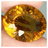 Oval Cut Natural Top Orangey Yellow Citrine Brazil