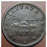 Canada UC-12B2 1833 To Facilitate Trade 1/2 Penny