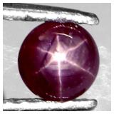 Round Cab 100% Natural Red 6 Rays Star Ruby Africa