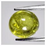 3.98ct Oval Cabochon Natural Yellowish Green Gross