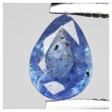 0.30ct 5x3.7mm Pear Blue Sapphire - Heated Glass F