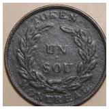 Canada LC-33C Montreal Un Sou Penny Token Br705