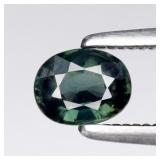 0.40ct 4.8x3.8mm VS Oval Natural Bluish Green Sapp