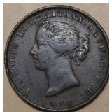 Canada NS-5A1 Victoria Mayflower 1856 1/2 Penny To