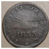 Canada UC-12B2 1833 To Facilitate Trade 1/2 Penny