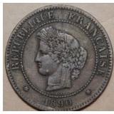 France 5 Centimes 1890A