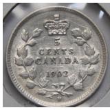 Canada 5 Cents 1902H Small H
