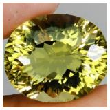 Oval Cut Natural Unheated Lemon Quartz Brazil 8.52