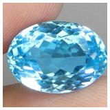 Oval Cut Natural Top Swiss Blue Topaz Africa 7.65