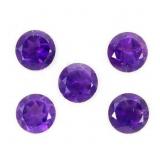 Round Cut Natural Top Rich Purple Amethyst Uruguay