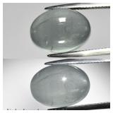 12.11ct Oval Cabochon Natural Blue Cat's Eye Aquam