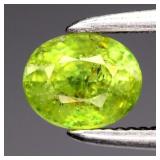 0.57ct 5x4mm Oval Natural Green Demantoid Garnet -