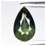 0.76ct 7x4.5mm Pear Natural Blue Green Sapphire -