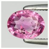 0.54ct 6.2x4.8mm Oval Natural Pink Tourmaline - Un