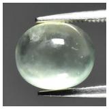 2.95ct 9x7.8mm Oval Cabochon Natural Green Prehnit