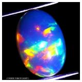 Oval Cab AAA Floral Flash Play Of Color Crystal Fi