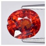 1.97ct 7.5x6.5mm Oval Natural Orange Spessartite G