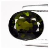 0.56ct VVS Oval Natural Green Tourmaline - Unheate