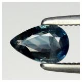 0.45ct 6x3.8mm Pear Natural Greenish Blue Sapphire