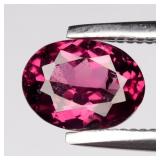 0.79ct Oval Natural Purplish Pink Rhodolite Garnet