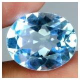 Oval Cut Natural Sky Blue Topaz Africa 4.10ct 11x9