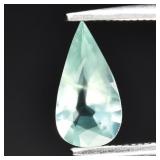 0.66ct 9.3x5mm Pear Natural Green Prehnite - Afric