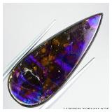 Pear Cab Natural Hot Rainbow Luster Ammolite Canad