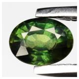 0.34ct 4.5x3.5mm Oval Natural Green Sapphire - Hea