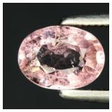 0.67ct 6.3x4.5mm Oval Natural Pink Tourmaline - Un